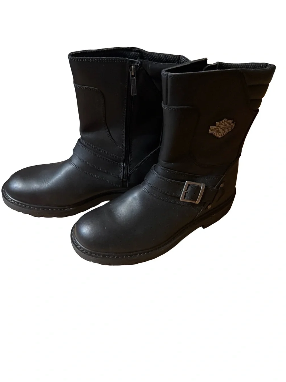 Harley-Davidson Men's Booker Riding Boot Black - D95194, Black 12M LIGHT USE